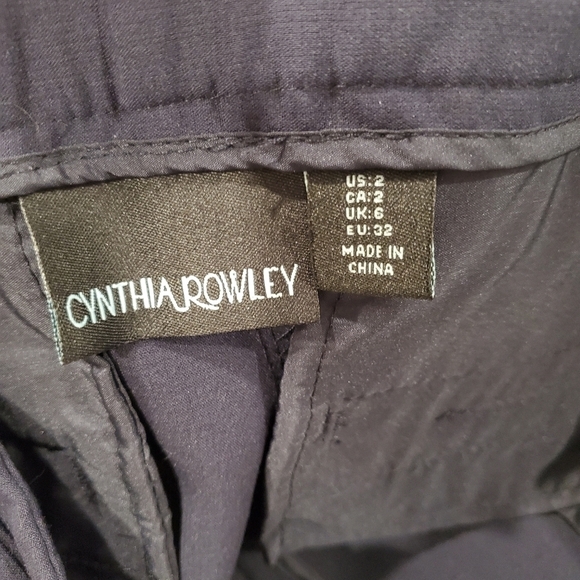 Cynthia Rowley Crop Pants Navy Blue Wide Leg - Picture 5 of 5